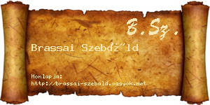 Brassai Szebáld névjegykártya